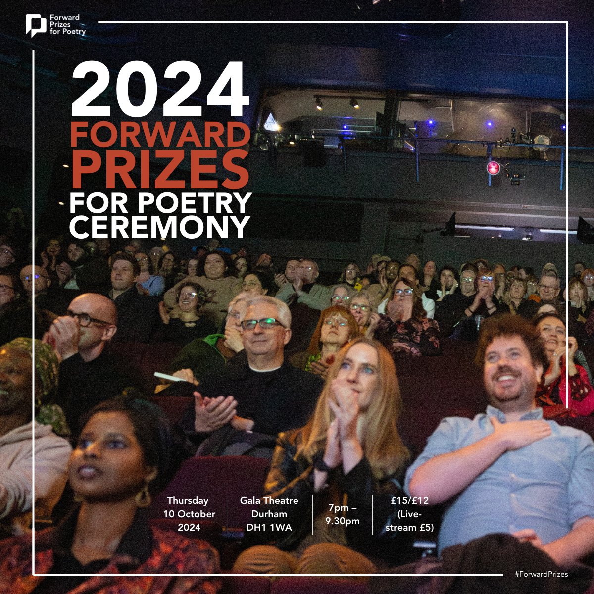 Forward Prizes (@forwardprizes) on Twitter photo The Forward Prizes for Poetry Ceremony 2024 is this Thursday, in Durham and online. Starts 7pm but remember, live stream ticket sales close 6pm! <a href="/GalaDurham/">Gala Durham</a> <a href="/durhambookfest/">Durham Book Festival</a>
newwritingnorth.com/event/announce… The Forward Prizes for Poetry Ceremony 2024 is this Thursday, in Durham and online. Starts 7pm but remember, live stream ticket sales close 6pm! <a href="/GalaDurham/">Gala Durham</a> <a href="/durhambookfest/">Durham Book Festival</a>
newwritingnorth.com/event/announce…