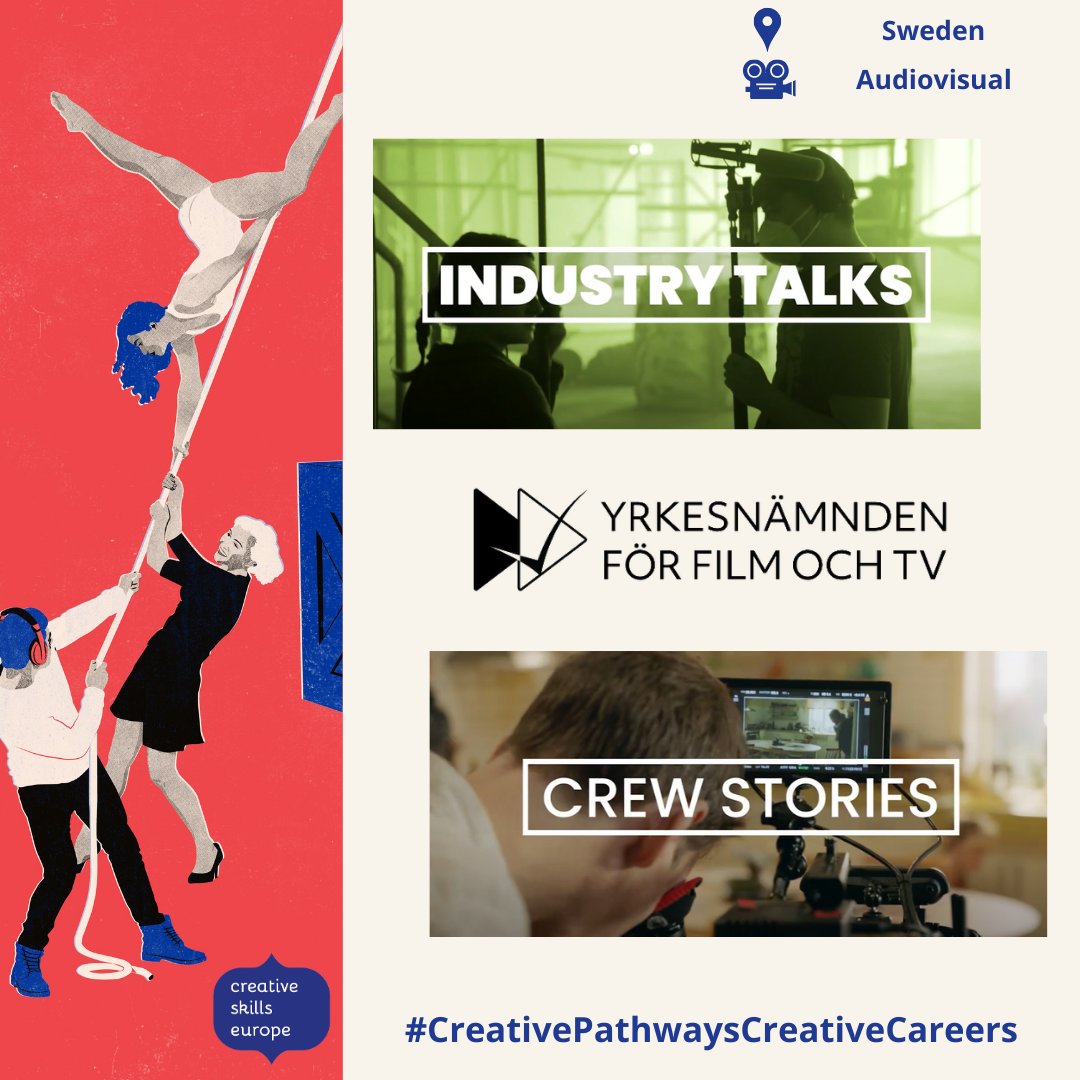 skills_europe's tweet photo. 🎬 Explore Yrkesnämnden för Film och TV’s "Crew Stories" & "Industry Talks"! 🎥
Personal stories from Swedish film & TV pros, as well as in-depth chats on industry trends.
Learn how crew members bring productions to life!
#CreativePathwaysCreativeCareers https://t.co/uZEOvdMkr1