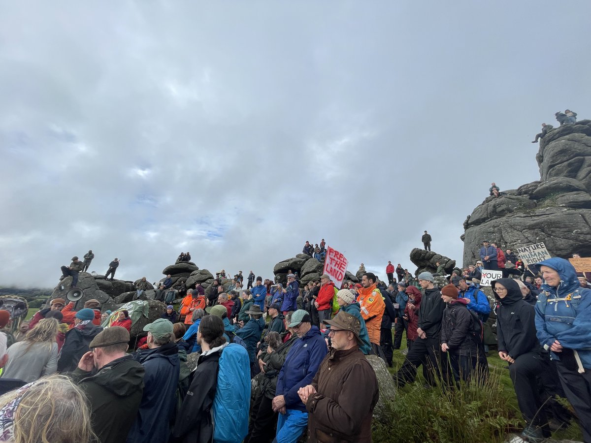 I can't be with you today, but was part of the crowd at Hound Tor on Sunday, singin' along. 
Dartmoor is the only place in England where you can wander and camp out for the night, with rules to follow, but freedom comes from having somewhere to go #freedom #righttoroam