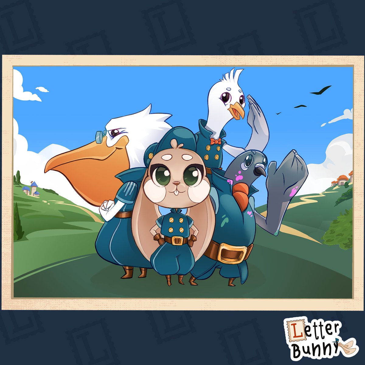 Simuova_Art's tweet photo. Letter Bunny - Postcard
📮YOU GOT MAIL!📮 One of the latest postcards I've worked on for Letter Bunny, done in collaboration with @DramaticIceberg 
Wishlist on Steam! https://t.co/ndCtp5hYXK