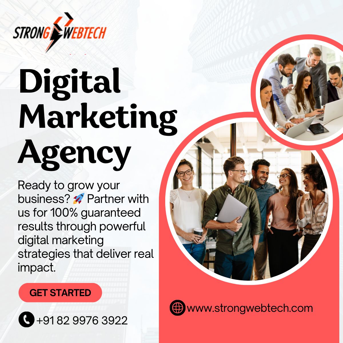 StrongWebtech's tweet image. Ready to grow your business? 🚀 Partner with us for 100% guaranteed results through powerful digital marketing strategies that deliver real impact. 🌟
Success is just a click away.

#BusinessGrowth #DigitalMarketing #MarketingStrategy #OnlineBusiness #GuaranteedResults #Lead