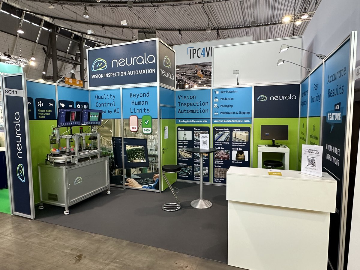 Neurala's tweet image. Want to see how we can help improve your production line efficiency and product quality? If you’re attending the VISION show in Stuttgart, visit us at booth 8C11 for a live demo to learn more about how Neurala VIA can transform your manufacturing process.

#VISIONStuttgart2024