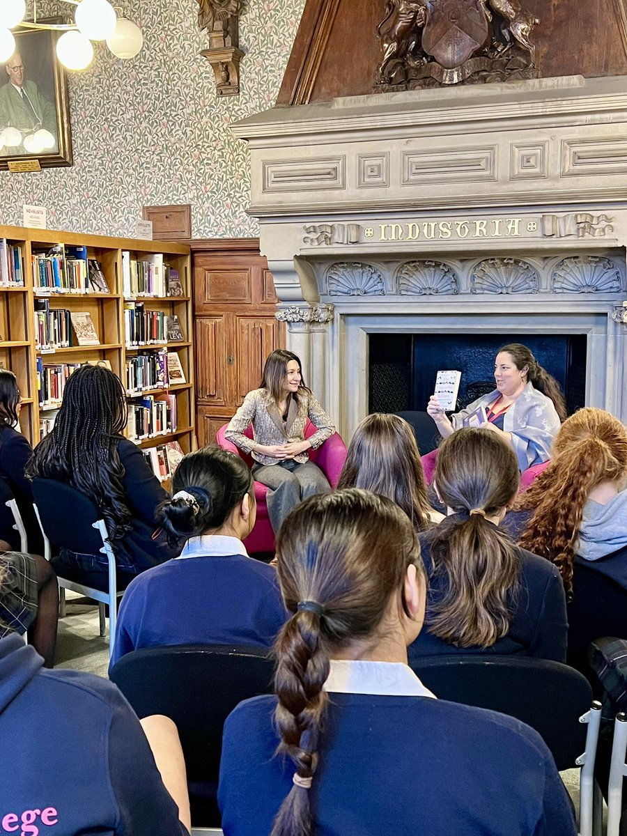 FettesLibrary's tweet photo. Yesterday we welcomed Iranian-American author Dina Nayeri for a very inspiring talk about her personal journey as a refugee, her studies, career, and her involvement in various charities to help refugees. Lots of questions from our students @Fettes_College https://t.co/ONbLjVzIez
