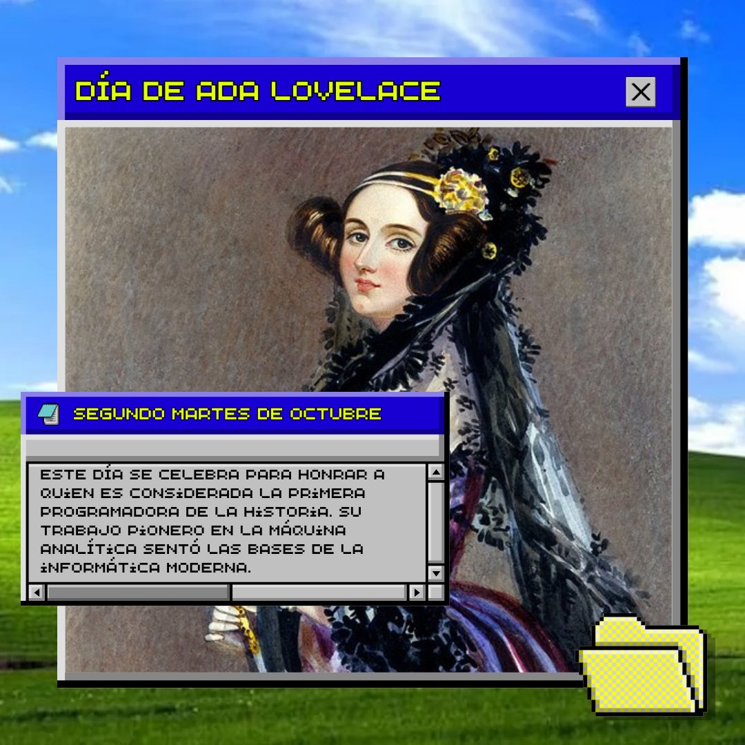 Adalab_Digital's tweet image. Hoy en Adalab celebramos el #DíaDeAdaLovelace, en honor a la primera programadora 💻.

Este día reconoce su legado y el rol de las mujeres en la tecnología. Nuestro nombre rinde homenaje a Ada y seguimos su ejemplo: formar a quienes cambiarán el mundo tech. 💥👩‍💻
