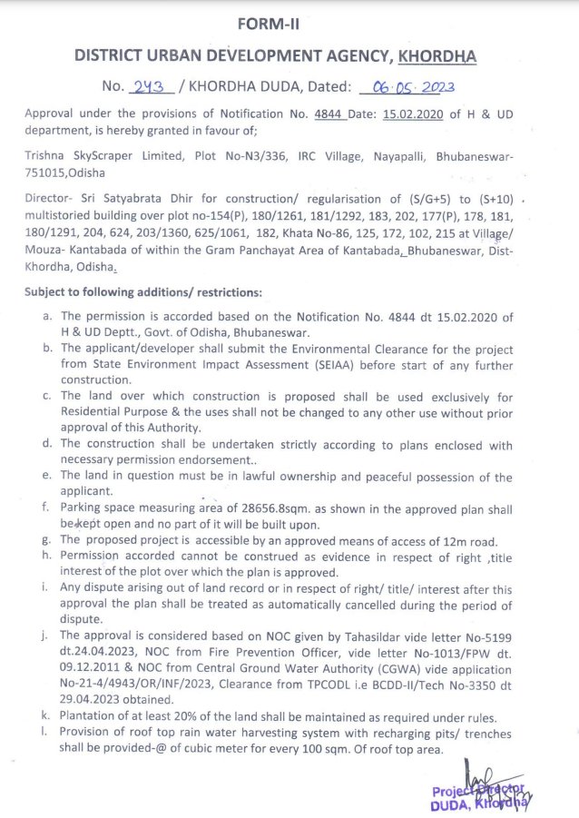 bpradhanodisha's tweet photo. Congratulations .....to all the TSL Spring, Bhubaneswar buyers.

You have been successful in doing something which was never done in the state before.

I also congratulate the Promoter of the project to have successfully managed to get,
1) DUDA Approval (as per notification dt. 15.02.2020 by @PRDeptOdisha)
2) @OdishaRera Registration.

Hoping for good days for the hundreds of Allottees in the project.