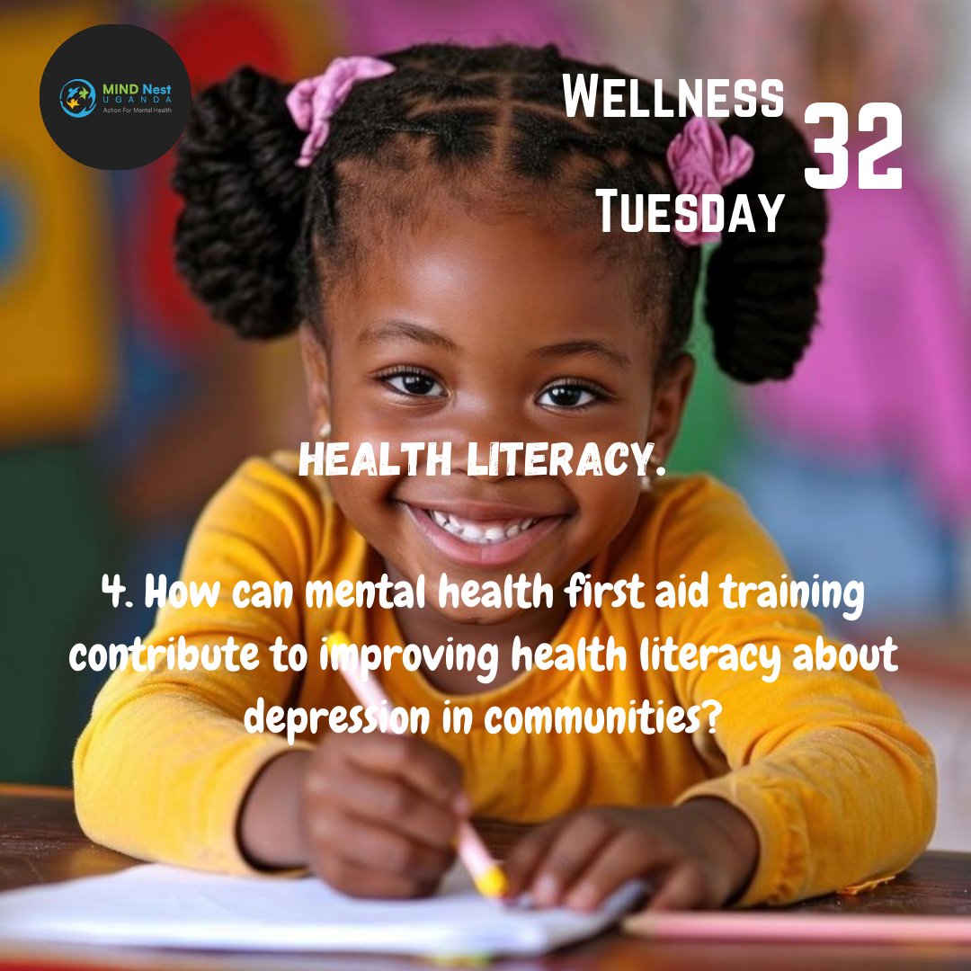 mindnestug's tweet photo. 4. How can mental health first aid training contribute to improving health literacy about depression in communities?

@Dr_AbaloAkot @Rebecca_Nambuya

#themindnest 
#DepressionAwareness
#HealthLiteracy #MentalWellness
#MentalHealthEducation
#InformedAndEmpowered https://t.co/NW5yr3ONG0