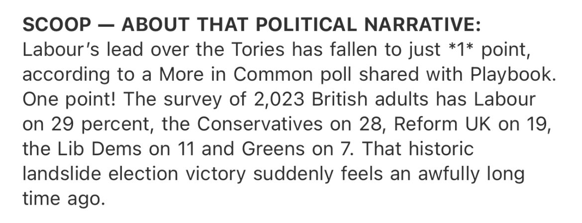 Tories almost overtaking Labour (it’ll happen soon) and yet both main parties *still* polling under 30% is symptomatic of a political system that is in deep trouble.