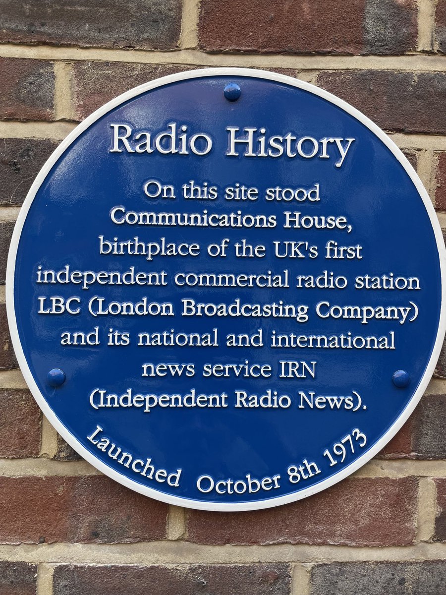 51 years ago today on October 8,1973, licensed commercial radio began in the UK with the launch of LBC + its national news service IRN, ending the BBC’s radio monopoly. After 20 years in ILR + 30 at the Beeb I was proud to have a hand in the writing of this for the Golden Jubilee