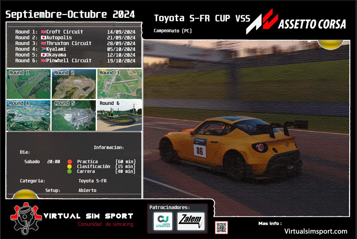 VirtualSimSport's tweet image. Ultimas carreras del Campeonato AC - Mas info en nuestra web: virtualsimsport.com