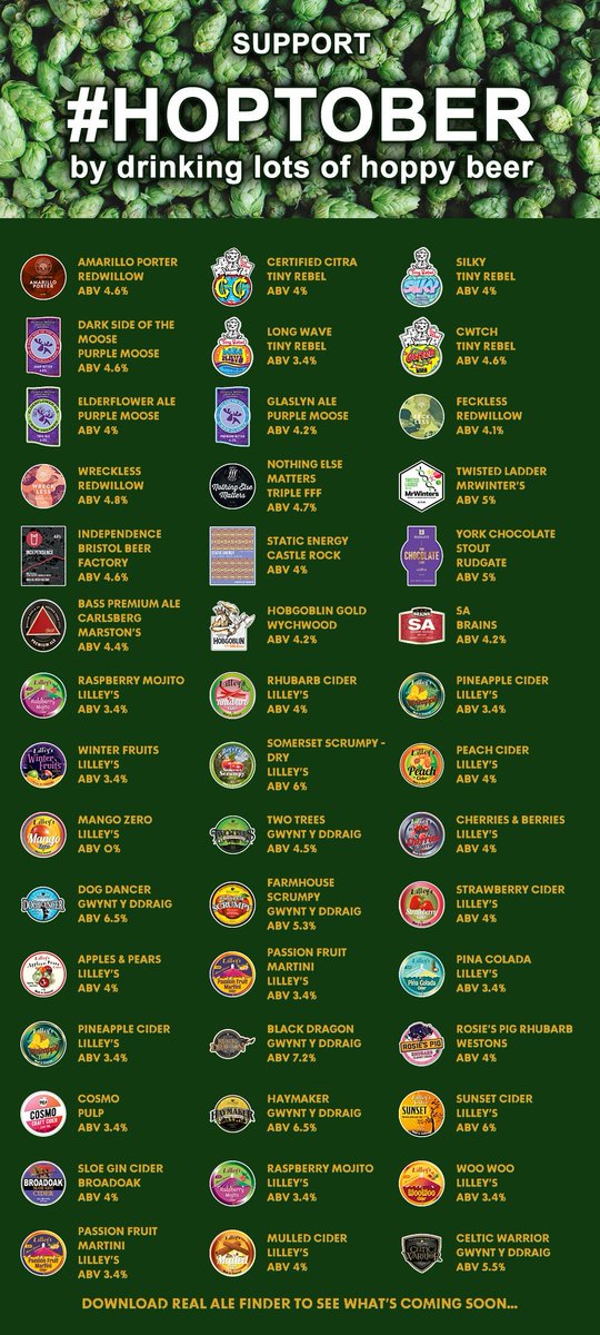 The Garden House (@thegardenhouse5) on Twitter photo On the bar today!
Beer Board: bit.ly/3hP2IrT
#hoptober <a href="/redwillowbrew/">Redwillow Brewery</a> <a href="/tinyrebelbrewco/">Tiny Rebel</a> <a href="/PurpleMooseBrew/">Purple Moose Brewery</a> <a href="/TriplefffBrewer/">Triple fff Brewery</a> <a href="/wintersbrewery/">MrWinter's</a> <a href="/BrisBeerFactory/">Bristol Beer Factory</a> <a href="/CRBrewery/">Castle Rock Brewery</a> <a href="/rudgatebrewery/">Rudgate Brewery</a> <a href="/MarstonsPLC/">Marston's PLC</a> <a href="/HobgoblinBeer/">Hobgoblin</a> <a href="/brainsbrewery/">Brains</a> <a href="/lilleyscider/">Lilley's Cider</a> <a href="/NorwichCAMRA/">Norwich & District CAMRA 🍺</a>
#RealAleFinder On the bar today!
Beer Board: bit.ly/3hP2IrT
#hoptober <a href="/redwillowbrew/">Redwillow Brewery</a> <a href="/tinyrebelbrewco/">Tiny Rebel</a> <a href="/PurpleMooseBrew/">Purple Moose Brewery</a> <a href="/TriplefffBrewer/">Triple fff Brewery</a> <a href="/wintersbrewery/">MrWinter's</a> <a href="/BrisBeerFactory/">Bristol Beer Factory</a> <a href="/CRBrewery/">Castle Rock Brewery</a> <a href="/rudgatebrewery/">Rudgate Brewery</a> <a href="/MarstonsPLC/">Marston's PLC</a> <a href="/HobgoblinBeer/">Hobgoblin</a> <a href="/brainsbrewery/">Brains</a> <a href="/lilleyscider/">Lilley's Cider</a> <a href="/NorwichCAMRA/">Norwich & District CAMRA 🍺</a>
#RealAleFinder