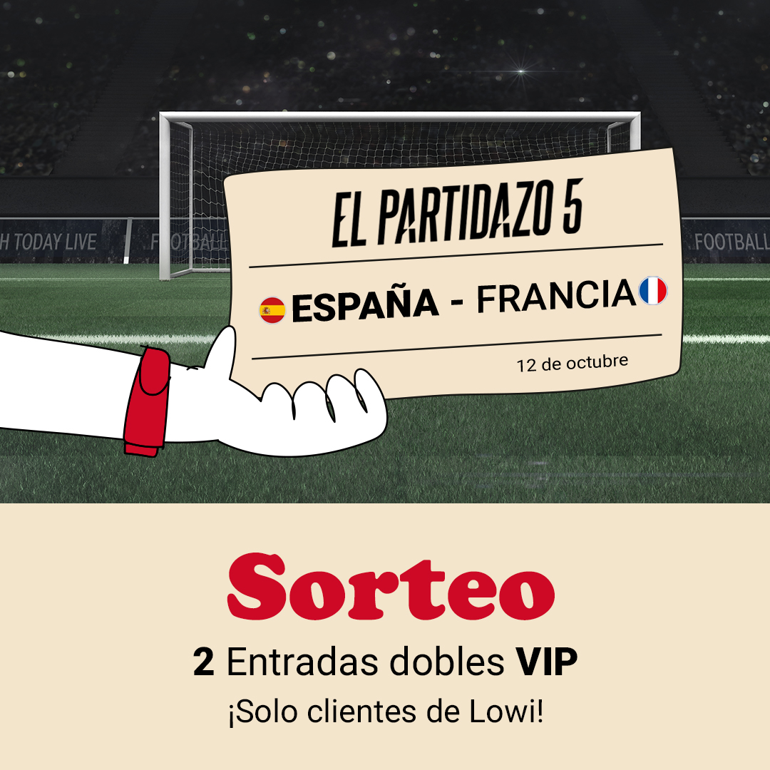 ⚠️ AVISO PLANAZO SI ERES DE LOWI ⚠️ RESÉRVATE EL 12 DE OCTUBRE.
¡Se viene uno de los eventos del año! Y gracias a Lowi puedes conseguir tu entrada VIP para el El Partidazo 5 en el Estadio Civitas Metropolitano ¡¡España vs. Francia!! ⚽
¿Cómo participar?
-Seguir a <a href="/Lowi_es/">Lowi</a>
-Dar RT