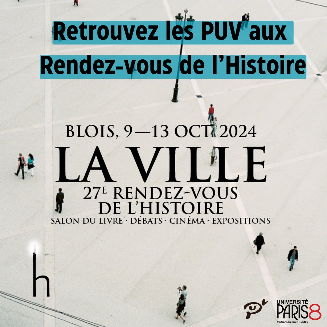 PUV_editions's tweet photo. Retrouvez dès demain les PUV aux @rdvhistoire de #Blois, au stand n°48 tenu par la Librairie Labbé, juste à côté du Bar de la Halle aux grains ! https://t.co/cyONrWz2oi