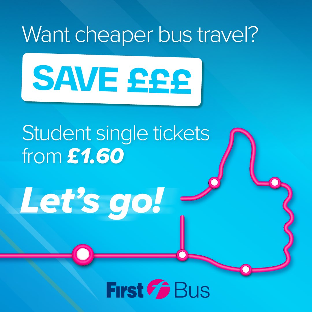 First Bus are bringing easier &amp; cheaper bus travel to students across Leeds so you can discover your new city and campus for less! 🚍 Get around with Single tickets from just £1.60 or download the First Bus App for longer term tickets 🎫 @FirstWestYorks firstbus.co.uk/leeds/tickets/…