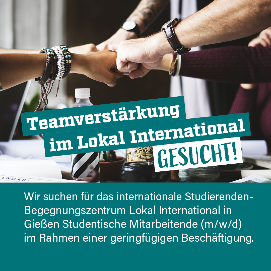 Studierendenwerk Gießen (@stwgiessen) on Twitter photo 📢 Jobangebot für Studierende! 📢
Das Lokal International sucht Unterstützung im Bistro-Bereich und bei Events! Wenn Ihr  gastronomische Erfahrung habt, gerne mit Menschen arbeitet und neue  Ideen mitbringt, dann passt Ihr perfekt in unser Team. dswurl.de/nG2Ry 📢 Jobangebot für Studierende! 📢
Das Lokal International sucht Unterstützung im Bistro-Bereich und bei Events! Wenn Ihr  gastronomische Erfahrung habt, gerne mit Menschen arbeitet und neue  Ideen mitbringt, dann passt Ihr perfekt in unser Team. dswurl.de/nG2Ry