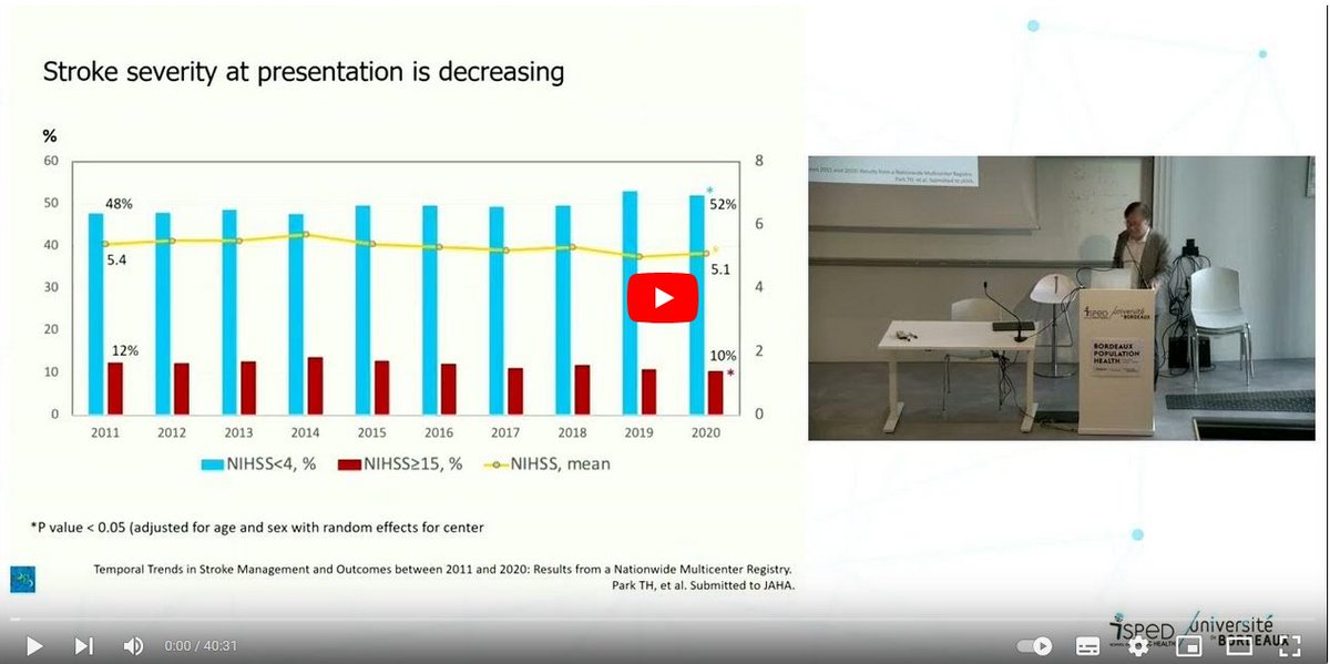 🎥 [Séminaire en Replay] #SantéPublique #PublicHealth #Formation #Korea

"Past, Present, and Future of Stroke Registry: A 15-Year Experience in Korea", présenté par Hee-Joon Bae, MD PhD, Professor of Neurology

👉 (Re)voir le séminaire : i.mtr.cool/zueuywqlae