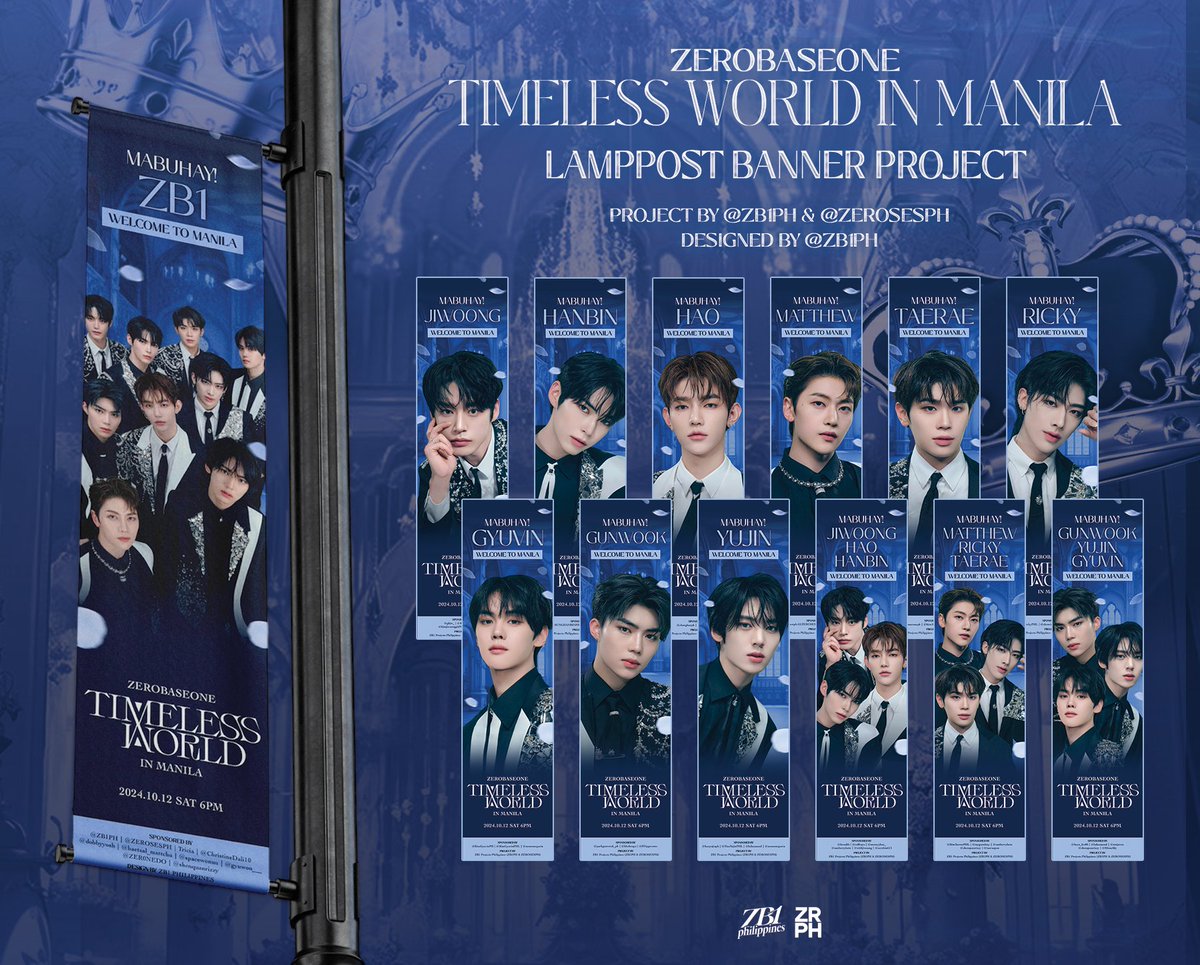 ZB1PH's tweet image. #2024_ZEROBASEONE_THEFIRSTTOUR_TIMELESSWORLD_IN_MANILA 

Our Lamp Post Banners will be up on Thursday! 🎉 A huge thank you to our generous sponsors who made this fan project possible. We couldn&apos;t have done it without your support. 💙 

📍SM Mall of Asia - North Terminal
🗓️…
