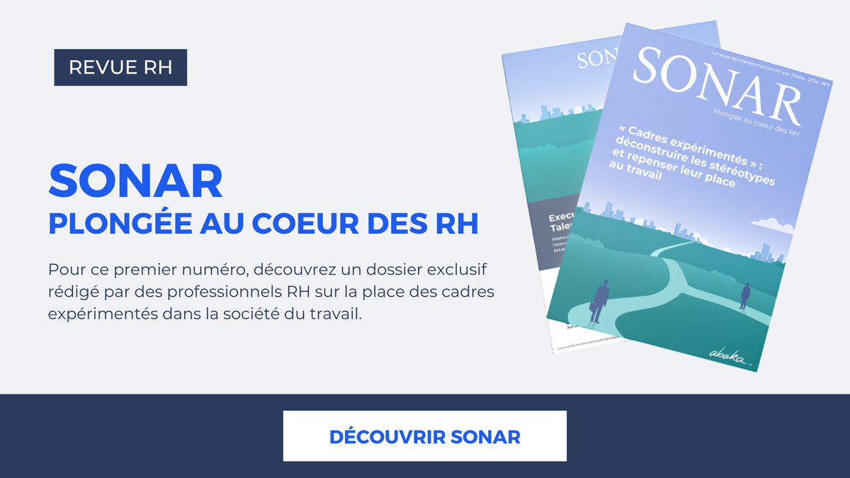 🌟Sonar N°1 – La revue des transformations RH !🌟

Ce premier numéro aborde un sujet d'actualité crucial :

🔹La place des cadres expérimentés dans le monde du travail🔹

Télécharger gratuitement la revue ici :⤵️

abaka.fr/nos-outils-rh/…
