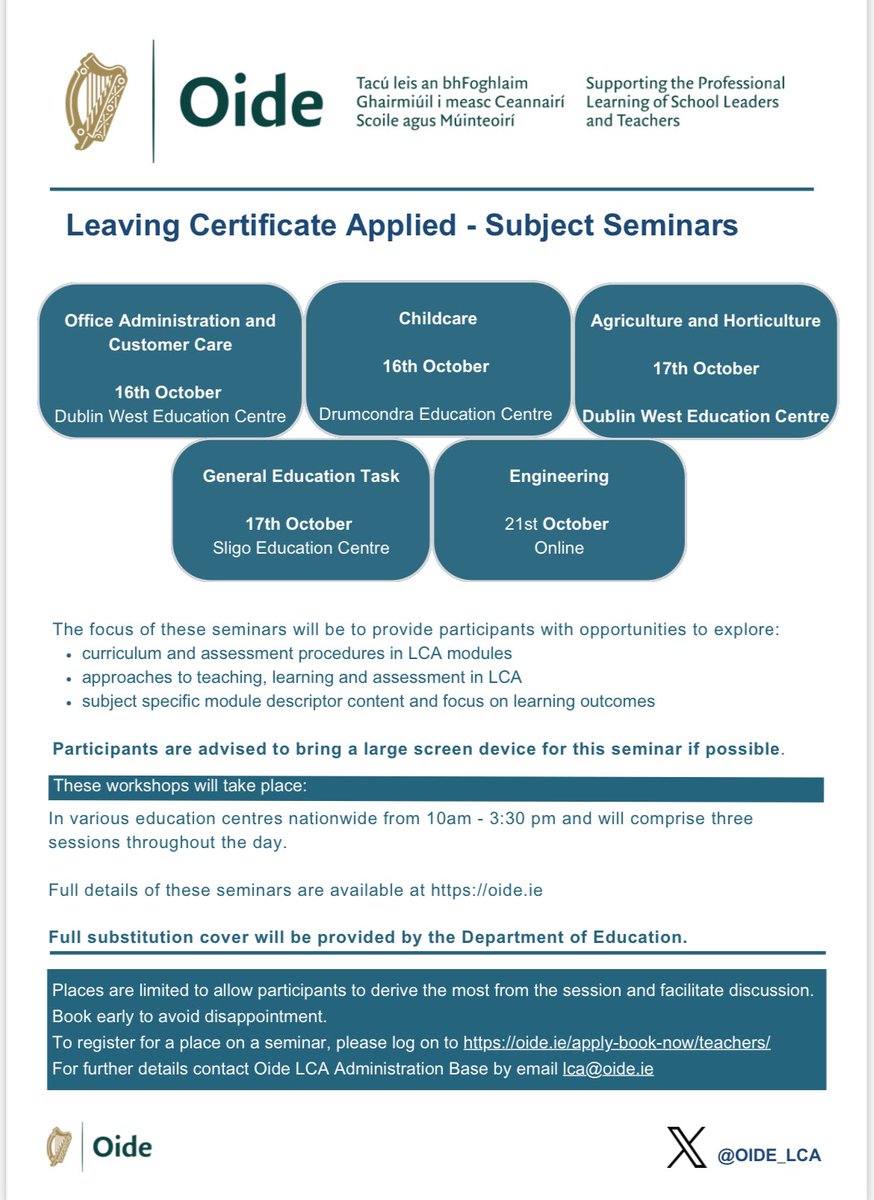 Oide Leaving Cert Applied tweet media