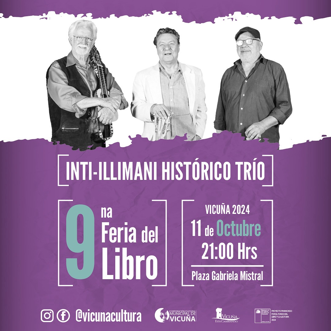 intihistorico's tweet photo. Atencion Amigas y Amigos de Musica ,Vicuña los invitamos a la 9na Feria del Libro Gabriela Mistral de Vicuña, 
Viernes 11 , 21 Hrs. Plaza Gabriela Mistral
#Intihistorico #GabrielaMistral #Vicuña https://t.co/MOnrTaBAfV