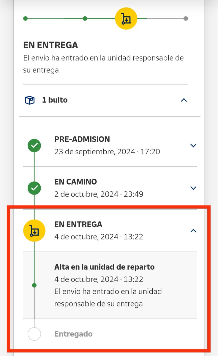 pim_panfuera's tweet image. @CorreosAtiende @Correos Desde el viernes el envío "en entrega". 
Correos twitter: Que no  está en entrega, que está en tránsito y que todo es debido a las aduanas en Canarias. 🤡👍🏻
Versión de la oficina: " Es que no hay nadie repartiendo y no se espera"
🤡👍🏻👍🏻 @AutodespachoCan