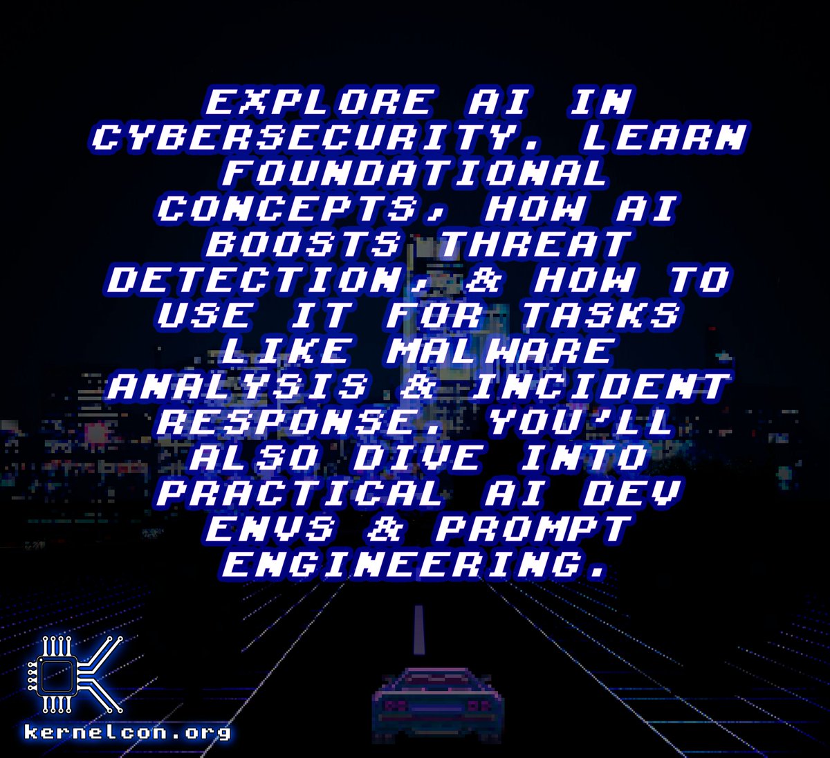 _kernelcon_'s tweet photo. Accelerate your cybersecurity strategy with AI! Shift into overdrive with cutting-edge tools and predictive models w/ @joff_thyer &amp; @0xderuke 

AI for CyberSecurity Professionals 
https://t.co/KdlqBvC5hW - April 1 -2 2025 https://t.co/RErRaoERsi