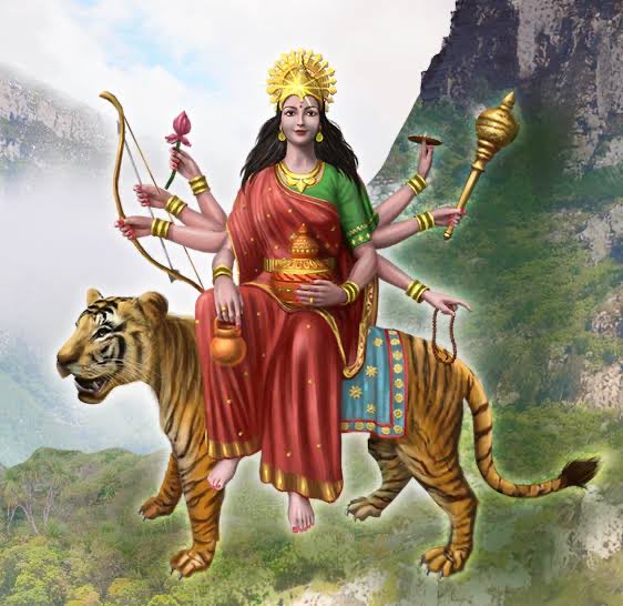 basicallyshree's tweet image. Day 4 
On the fourth day of Navratri, believers devote themselves to Maa Kushmanda, the fourth avatar of Durga. She is adored for her bright smile, which has the power to create and maintain the cosmos.
#Navratri2024