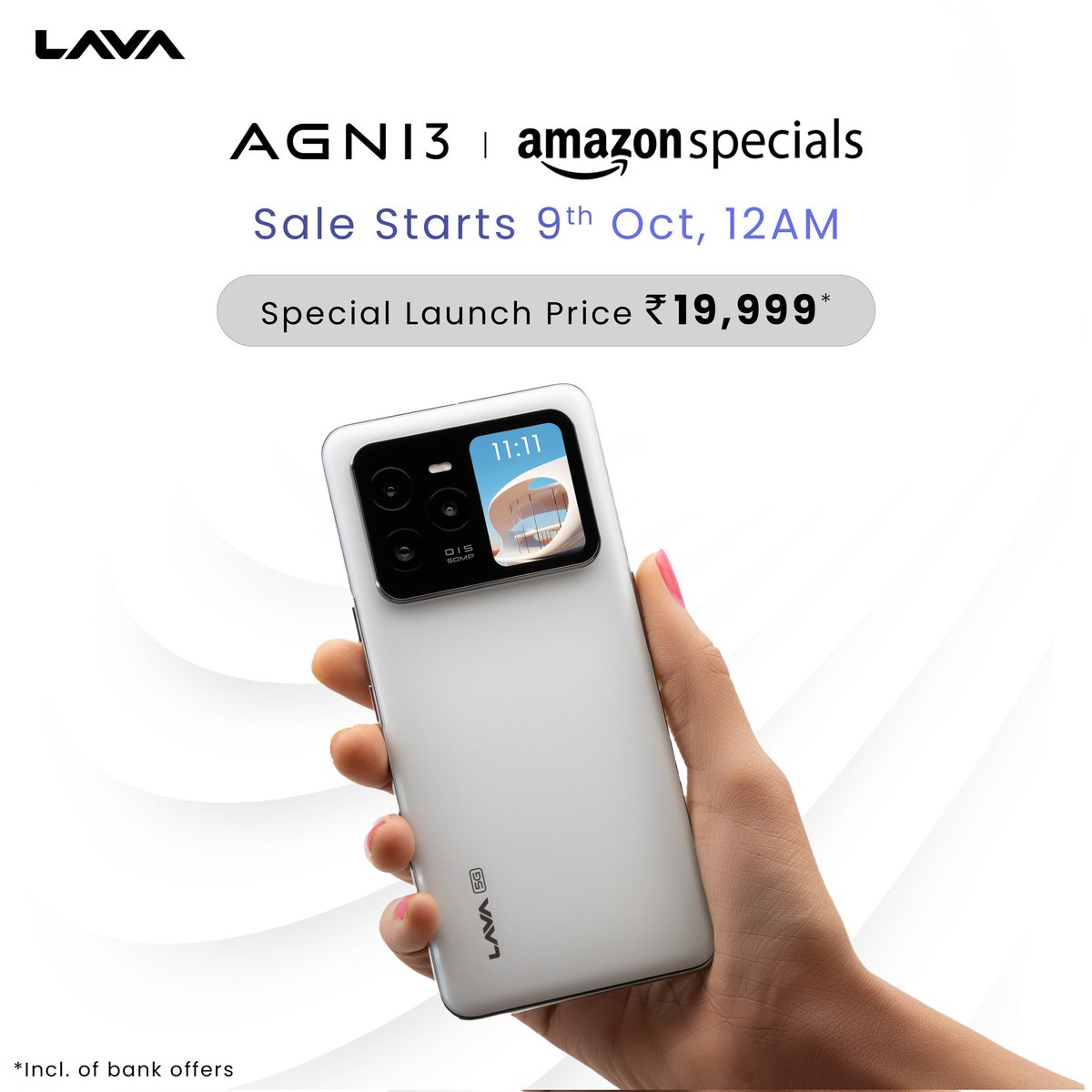 Agni 3 Giveaway contest 🔥🔥🔥

#LavaAgni3 goes on sale at 12 midnight on <a href="/amazonIN/">Amazon India</a>

I’m giving away 3 units of the new Agni 3 smartphone!

All you have to do is:

👉 Tell me which Agni 3 feature you like the most and what will you use it for

👉 Use hashtag #Agni3SaleOn9thOct