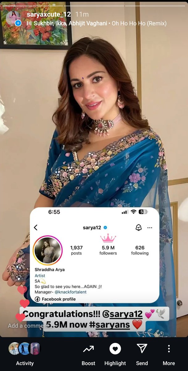 5.9Million queen's hit⭐❤️🕊️
#saryans
#shraddhaarya 
<a href="/AryaSmilesa/">shraddha arya</a>