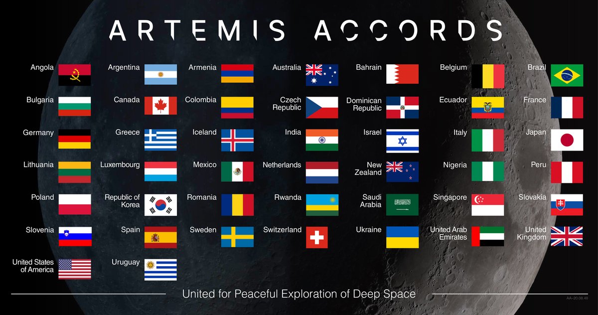 Welcome to the Artemis Accords, Dominican Republic 🇩🇴
 
The Dominican Republic has become the 44th nation to sign this historic agreement as we usher in the new era of space exploration. go.nasa.gov/40eBNfl