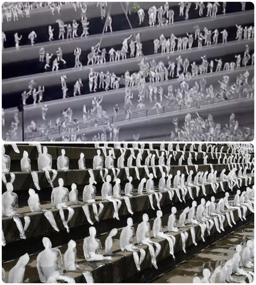 ArtButSports's tweet image. Melting Men, by Néle Azevedo, 2005