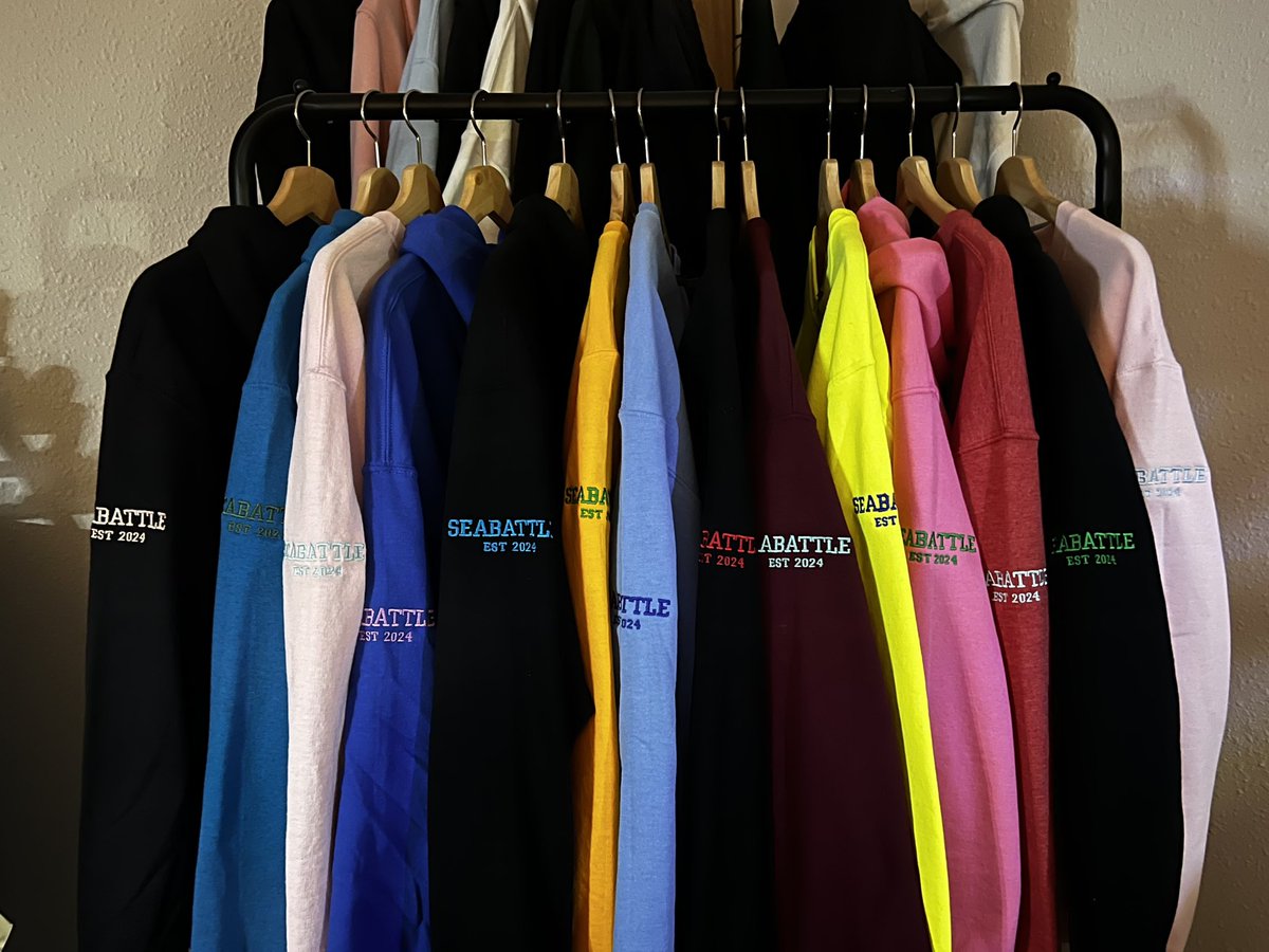 SeaBATTLE sweatshirts are done, and I’m realizing I’m really gonna miss seeing this everyday 🥺 I hope you guys love them as much as I do!