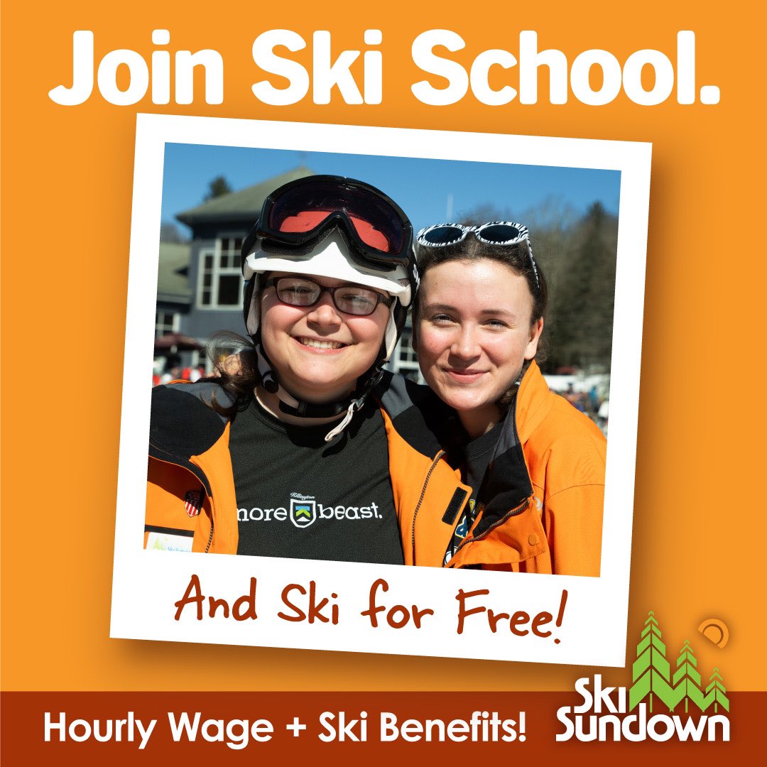 Visit Job Fair 2024 held Oct 9th, 1pm-8pm and Oct 10th, 4pm-8pm. Guaranteed shifts for ski instructors who can also teach snowboarding! For a list of ALL available positions, visit skisundown.com.