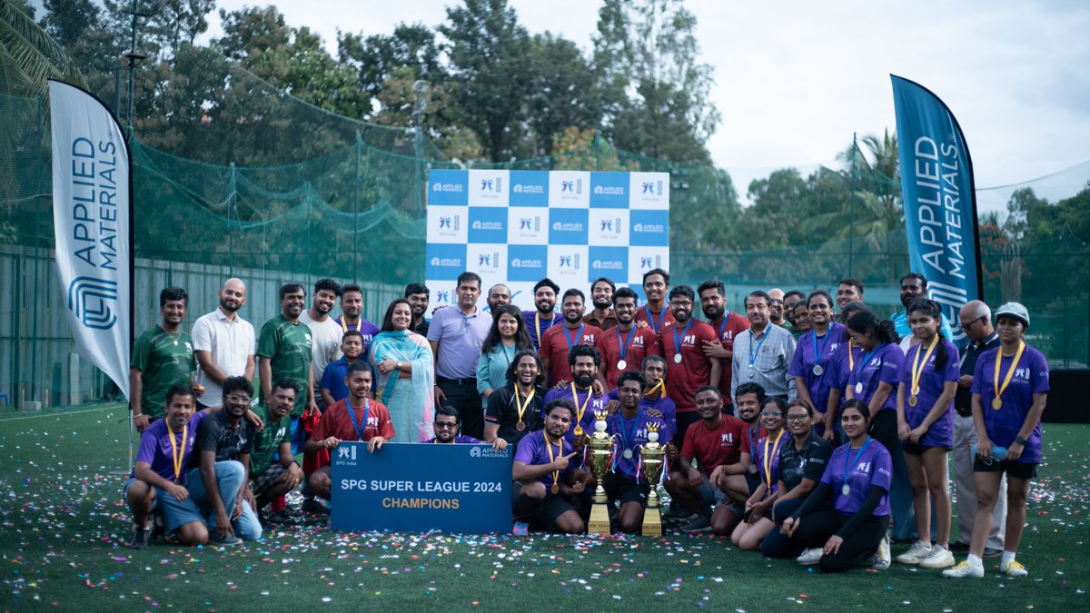 Applied_India's tweet photo. We recently concluded the SPG Super League celebrating camaraderie and sportsmanship. Teams showcased their skills making it a fitting finale.
Kudos to our unstoppable employees turning the event into a huge success.
#WeareApplied #MakePossibleABetterFuture #AppliedMaterialsIndia https://t.co/VzfQNSEi5L