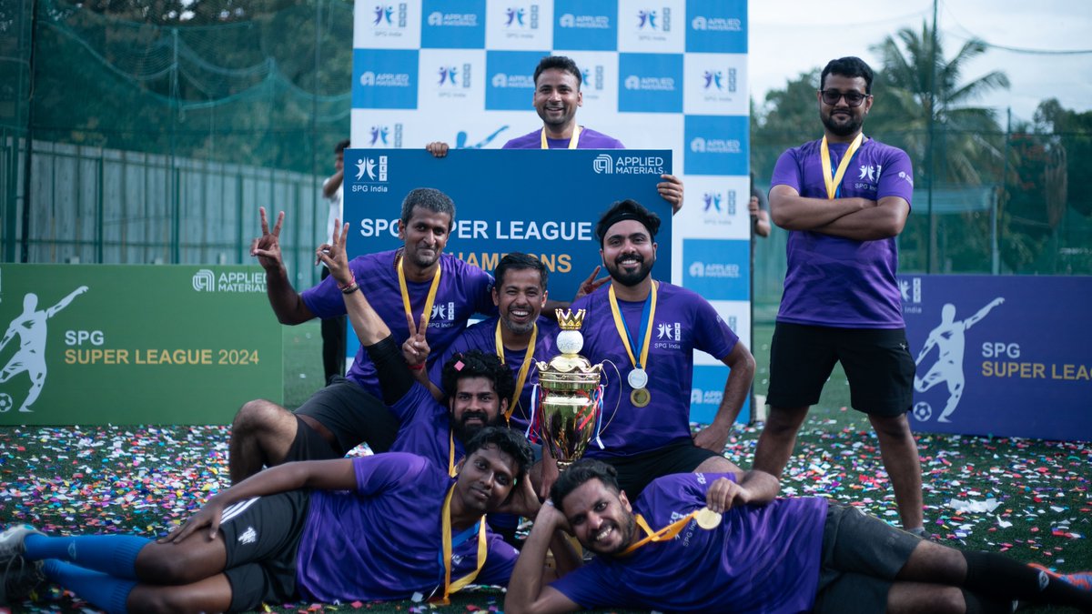 Applied_India's tweet photo. We recently concluded the SPG Super League celebrating camaraderie and sportsmanship. Teams showcased their skills making it a fitting finale.
Kudos to our unstoppable employees turning the event into a huge success.
#WeareApplied #MakePossibleABetterFuture #AppliedMaterialsIndia https://t.co/VzfQNSEi5L