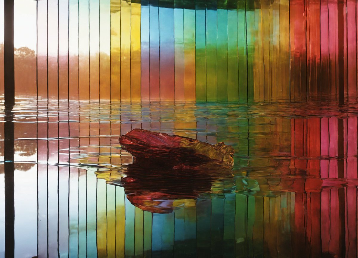 aam001a's tweet photo. Wk 21 - Candidate 7 : Prism Pool #PrismPool #ColorRipples #LiquidRainbow #SpectrumReflections #AuroraWaters #ChromaticFlow https://t.co/K5WH7HqOHg