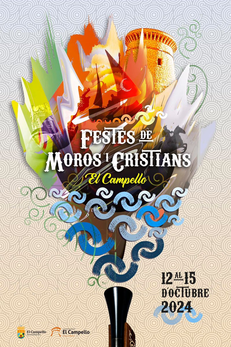 ElCampelloAyto's tweet photo. Llegan las #Fiestas de Moros y Cristianos de #ElCampello #MiC2024
Las fechas principales de las Fiestas son del 12 al 15 de octubre, pero desde los días anteriores se suceden diversos actos. 🌙⚔️Aquí podéis consultar el programa https://t.co/YB2peUsN6s https://t.co/QmAlce8Jkl