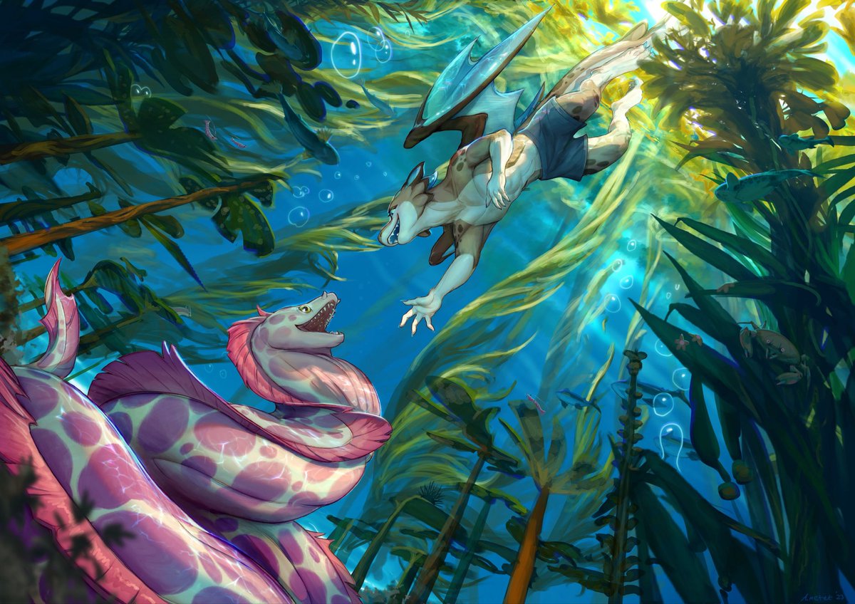 Hi #PortfolioDay ! I’m ametat, a freelance fantasy artist. I draw a lot of dragons usually, too!  ✨