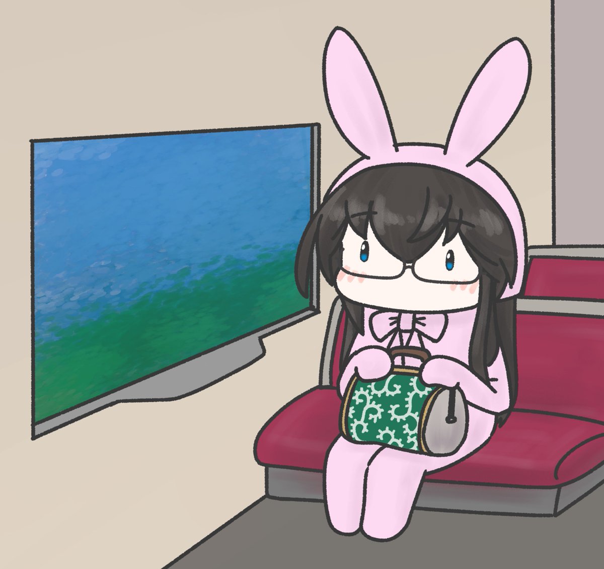 大淀(艦これ) 「がたんごとん 」|ジョニーのイラスト