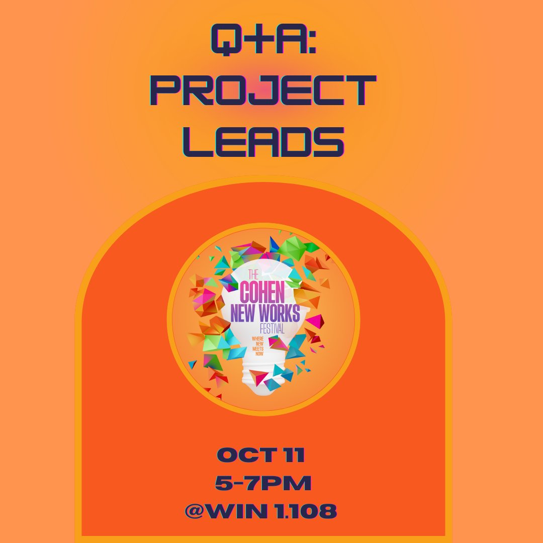 Do you have any questions about Project Applications? Or about anything else for the festival?

Join us this Friday from 5-7pm in WIN 1.108 as we will answer ALL your Cohen-related questions. We can't wait to see you all there! 

#newmeetsnow #cnwf2025 #utaustin #festival