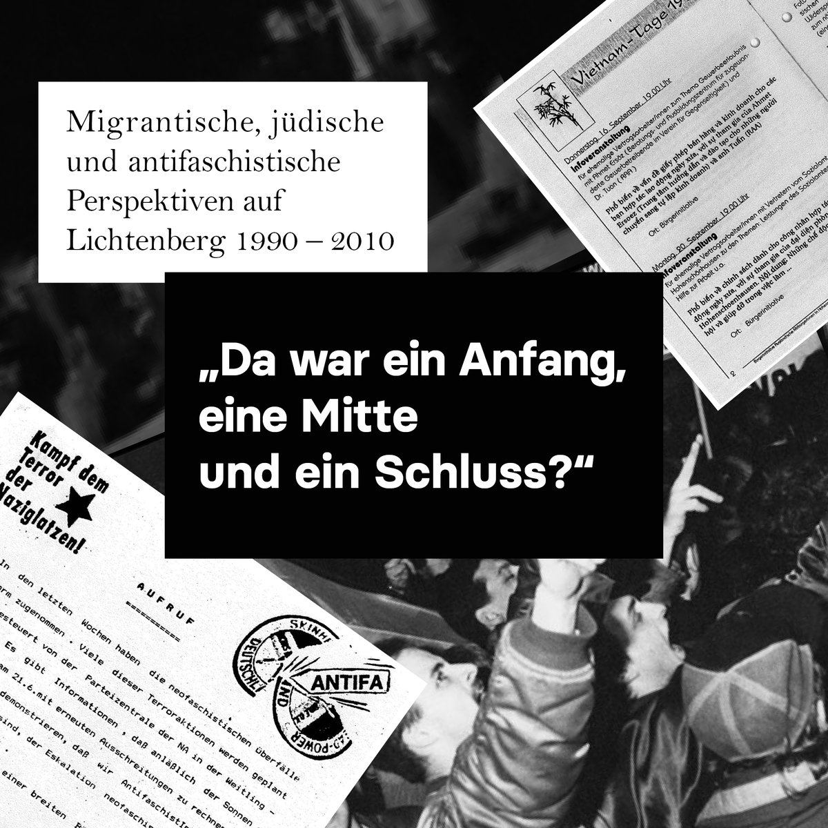 Berlin #Lichtenberg in der (Post-)Wendezeit aus migrantischer, jüdischer und antifaschistischer Perspektive

Filmpremiere und Podiumsdiskussion mit: 
Natalia Gorodetska, Michael Mallé, Angelika Nguyen, Dietmar Wolf

⏰5.11.2024 | 19 Uhr
📍Museum Lichtenberg