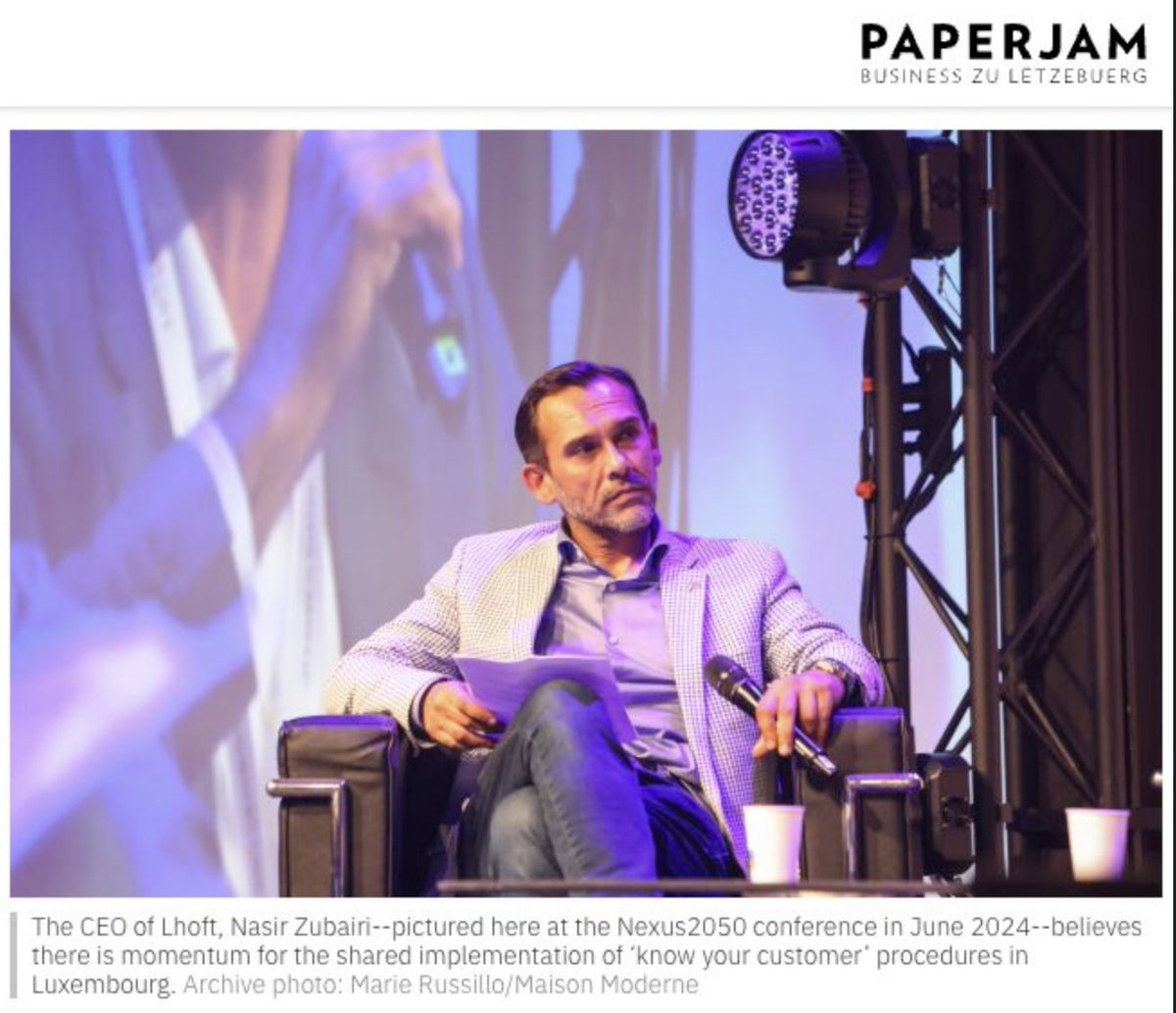 Our CEO, Nasir Zubairi, featured in Paperjam, offers his take on the critical conversation around shared KYC procedures in Luxembourg 🇱🇺

🔗 Check out the full article to dive into Nasir's insights and the future of KYC in Luxembourg: en.paperjam.lu/article/shared…