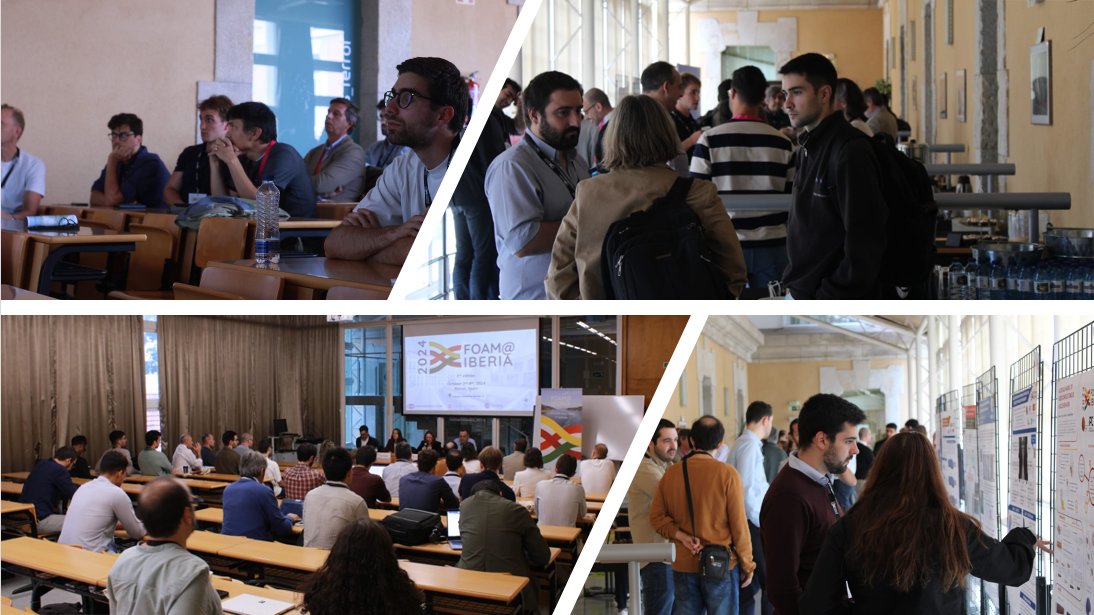 A glimpse of the atmosphere in FOAM@Iberia: lots of discussions during the breaks, and full focus during the technical sessions!