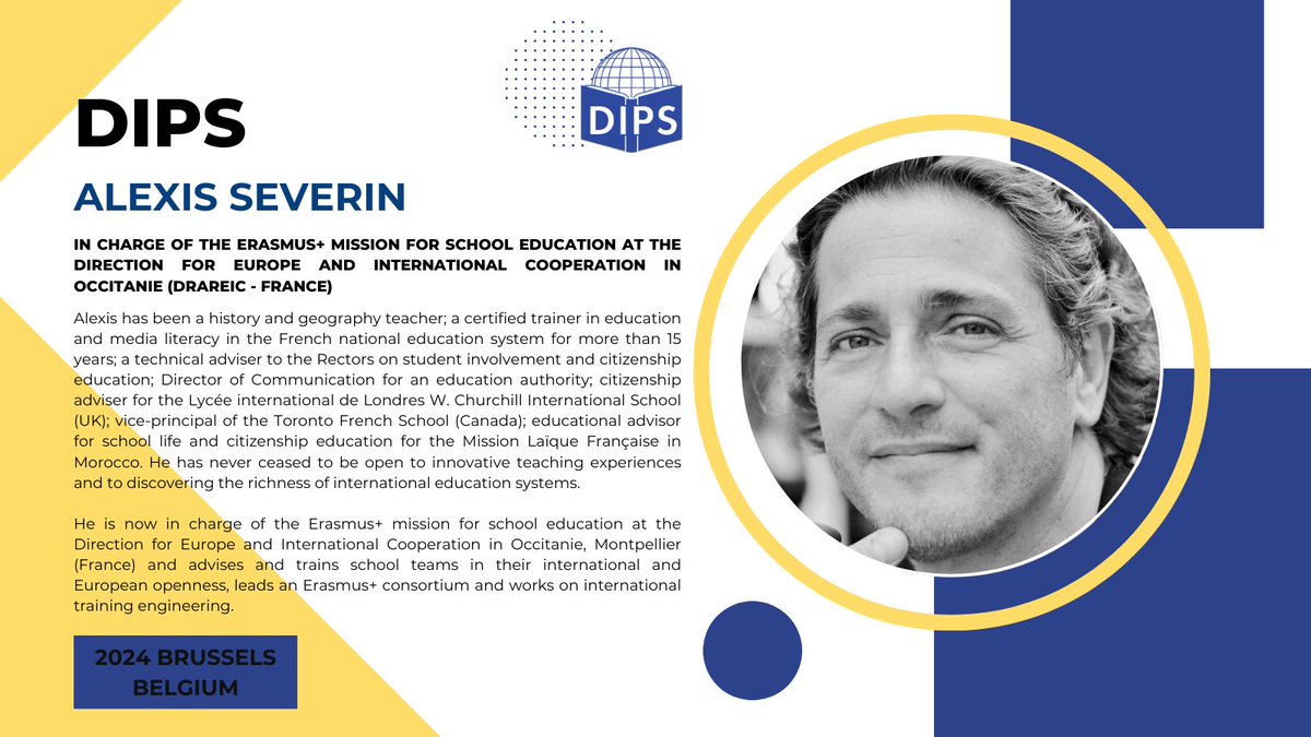 Meet the presenters at DIPS Brussels 2024 #EducationConference #ProfessionalDevelopment #CurriculumInternationalization #ErasmusPlus #InternationalProjects #FundingOpportunities #BestPractices #InternationalPartnerships #GlobalEducation #ProjectSustainability #CommunityBuilding
