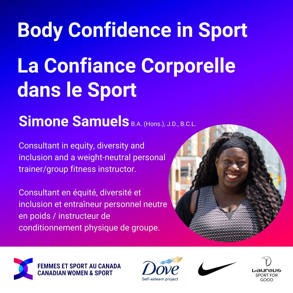🌟 Last Chance to Register! 🌟

Join us Oct 9 (tomorrow), 12-1 PM EST for a transformative webinar on the cultural aspects of athletes’ body image and how coaches can foster inclusive conversations with our guest speaker, Simone Samuels.

👉 Register now: us02web.zoom.us/webinar/regist…