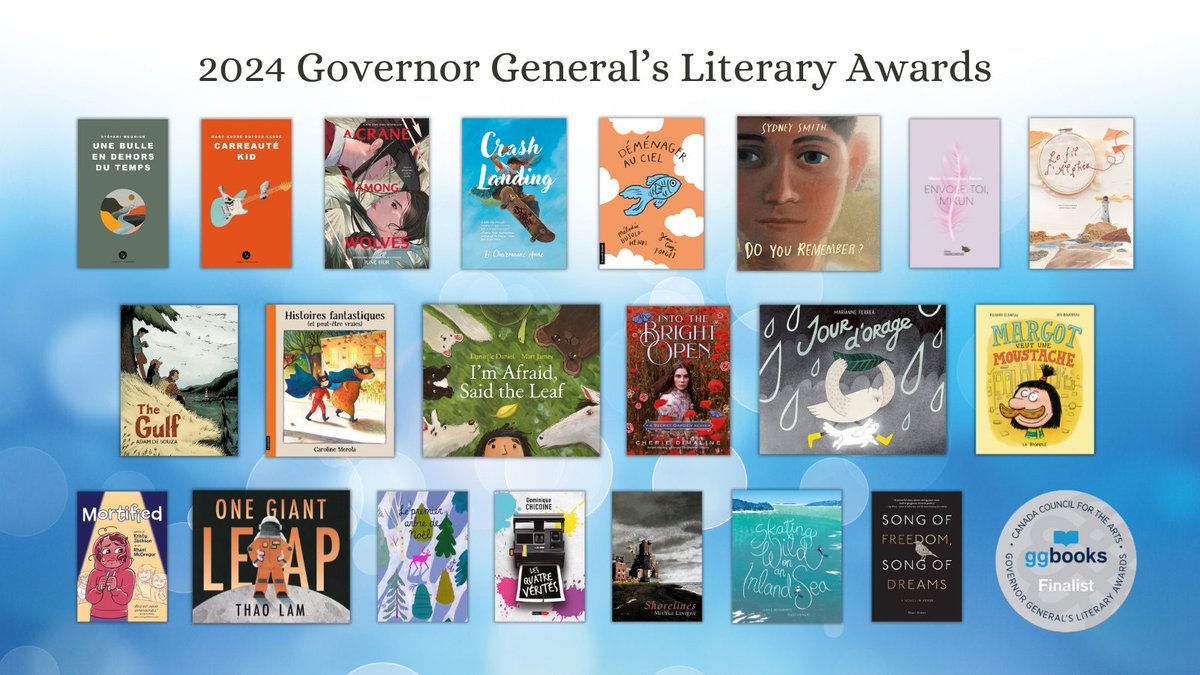 kidsbookcentre's tweet photo. The @CanadaCouncil has announced the finalists for the 2024 Governor General's Literary Awards. Congratulations to all of the nominees. Learn more at https://t.co/8SUlh3o8NS

#GGBooks2024  #CanLit  #KidLIt https://t.co/jTuvAUz7Mn