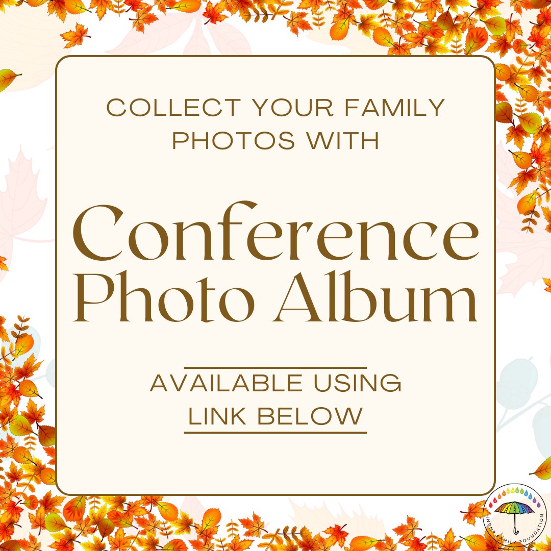 Do you want photos to post for HNRNP Awareness Week? Or maybe you are planning your family's holiday cards. Fill out the form below to receive your family photos from July 2024 Conference Photo Album!

forms.gle/fkjgUoouFnasde…