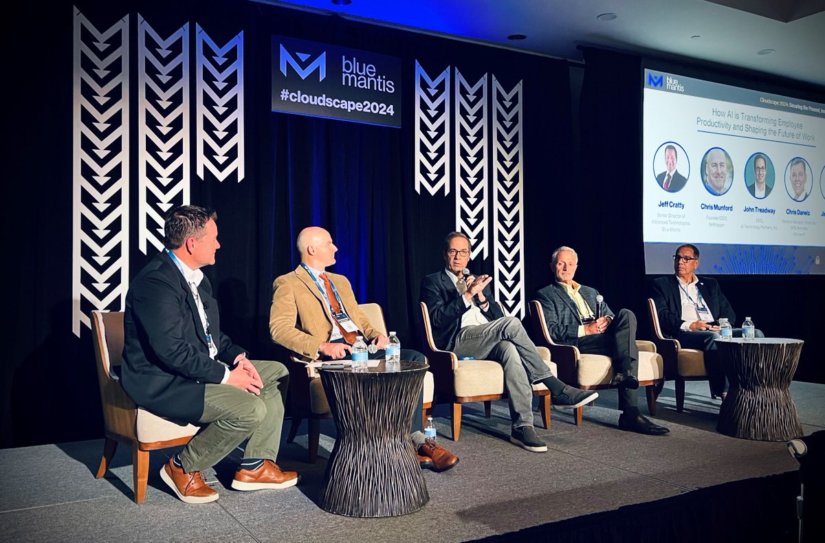 Today, at #Cloudscape2024, we hosted a panel discussion on "How #AI is Transforming Employee Productivity and Shaping the Future of Work."
#LetsMeetTheFuture #OneTeamOneMantis #Cloudscape #SecuringThePresent #InnovatingTheFuture #SecureOurWorld