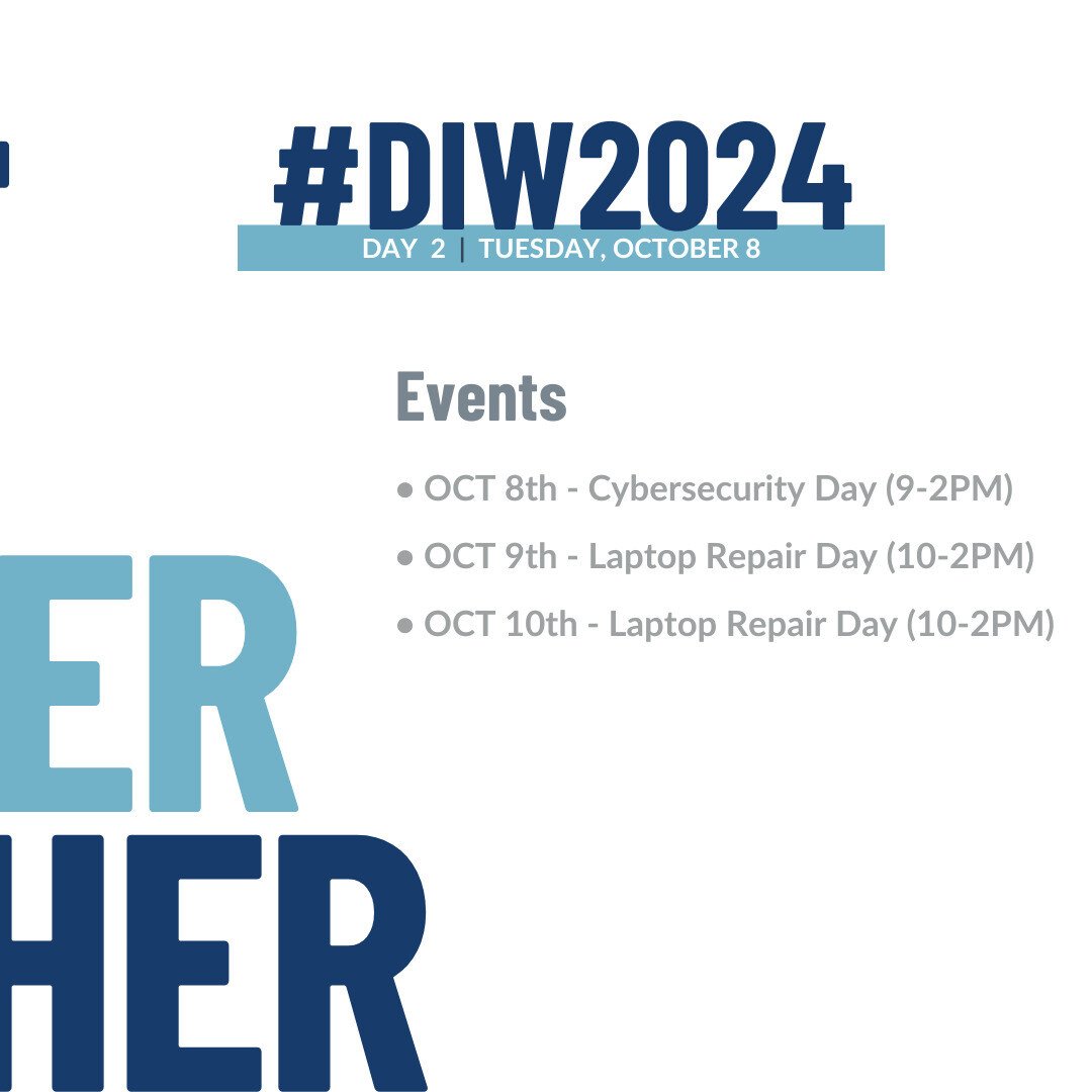 CDEConnects's tweet photo. Join us for Digital Inclusion Week under the theme "Stronger Together: Mobilizing Towards Sustainability." 

Join us today for Cybersecurity Day at CPCC with the City of Charlotte, 9-2pm. See you there!
Check our events calendar for more details: -https://t.co/Ny5HiLUP7m
#DIW2024 https://t.co/KWYv2nHhwN