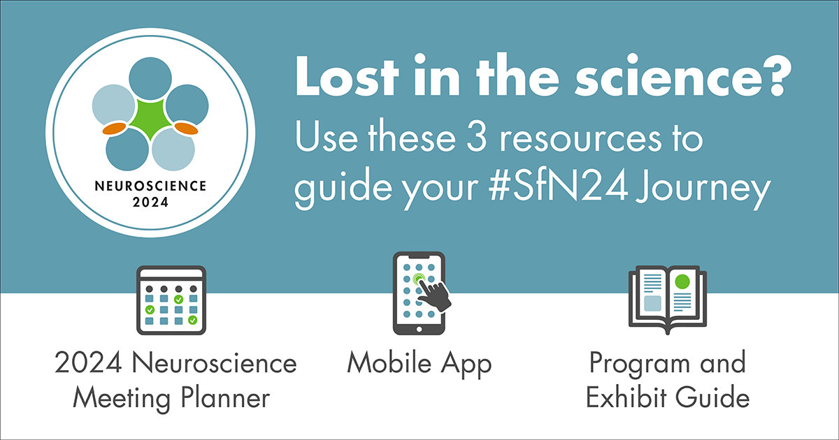 🧠 Explore groundbreaking research and connect with fellow scientists.  

Use the #SfN24 mobile app to find posters that match your interests.  

💡 Reminder: 🧥 Coat and luggage check are available to keep your belongings safe while you soak in all the science.

🔗