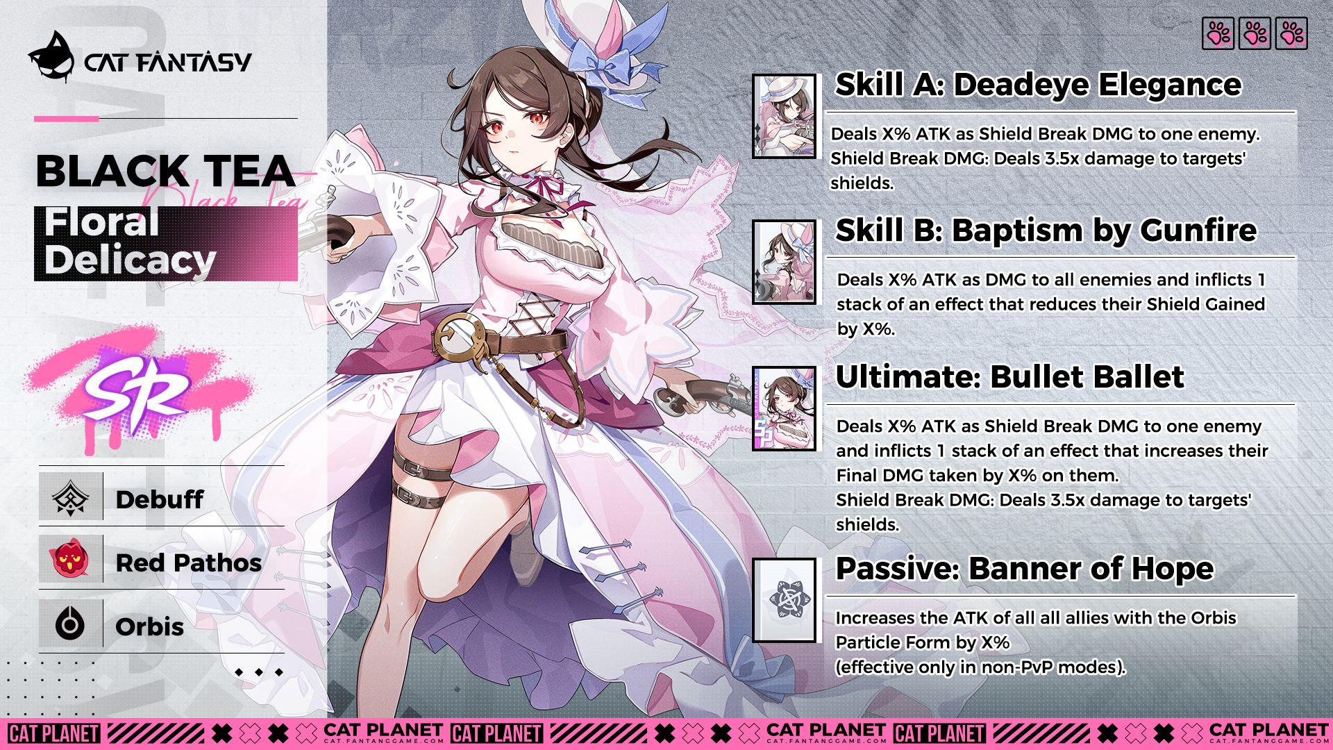 A girl with an elegant dress and two guns